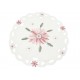 Blanme Carpeta Redonda Blanme Blanco Rosa Gerbera HRL-365-19