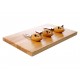 Kikkerland Set de 3 Cuchillos y Tabla Quesos Ratone Café Claro - Envío Gratuito