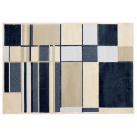 Tapete squares Carpet Art Deco azúl - Envío Gratuito