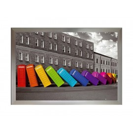 Litografía Gam Print Cabina de colores Gris - Envío Gratuito
