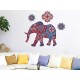 Elefante Hindú Azul Vinilo Decorativo - Envío Gratuito