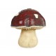 L-World Figura Decorativa Mushroom Cristal Rojo - Envío Gratuito
