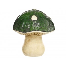 L-World Figura Decorativa Mushroom Cristal Verde - Envío Gratuito