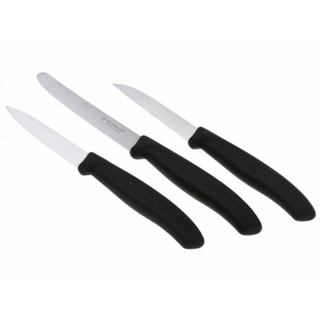 Victorinox Juego de Cuchillos 3 Piezas Negro - Envío Gratuito