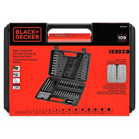 Black & Decker Kit de Brocas y Puntas para Taladro BDA91109 - Envío Gratuito