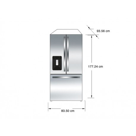 GE Profile PFM25LSKCSS Refrigerador 25 Pies Cúbicos Acero - Envío Gratuito