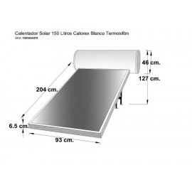 Calentador solar Calorex Termosifón 150 gris - Envío Gratuito