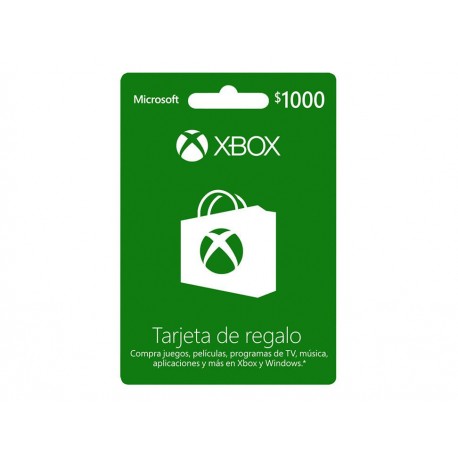 Xbox Live Tarjeta CSV 1000 MXN - Envío Gratuito