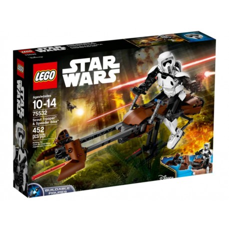 Scout Trooper & Speeder Bike Lego Star Wars - Envío Gratuito