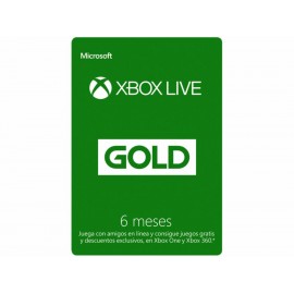 Tarjeta Xbox Live Gold 6 meses - Envío Gratuito