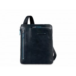 Piquadro Bolso Pequeño Blue Square con Bolsillo para Lector de mp3 y Porta iPad/iPad®Air - Envío Gratuito