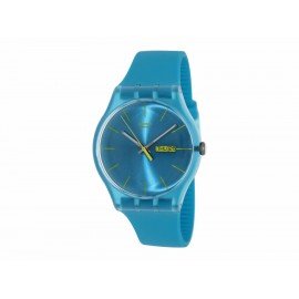 Swatch Turquesa New Jent SSUOL700 Reloj Análogo Unisex Color Turquesa - Envío Gratuito
