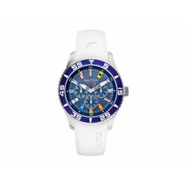 Nautica NST 07 Flags A12629G Reloj para Caballero Color Blanco - Envío Gratuito