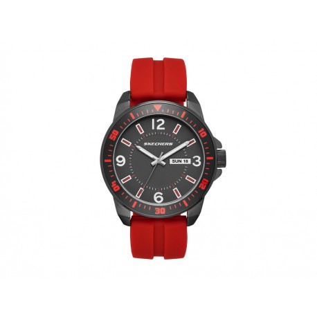 Skechers Aluminum Bezel Silicone SR5079 Reloj para Caballero Color Rojo - Envío Gratuito
