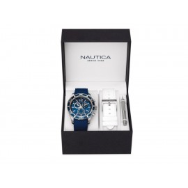 Nautica NAD16551G Box set Reloj para Caballero Color Azul - Envío Gratuito