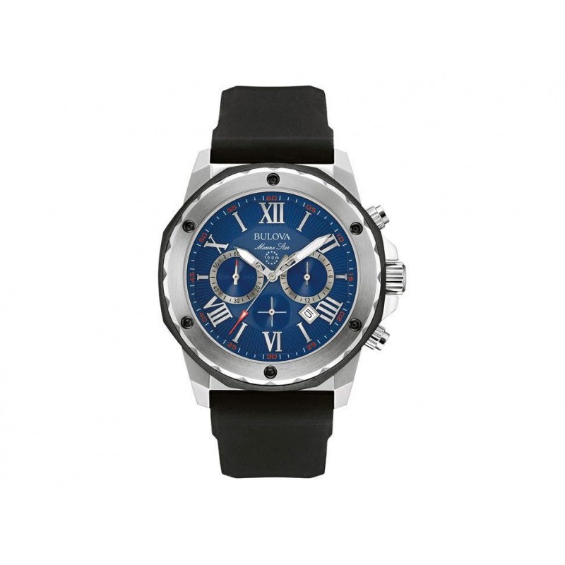 Bulova Marine Star 98B258 Reloj para Caballero Color Negro