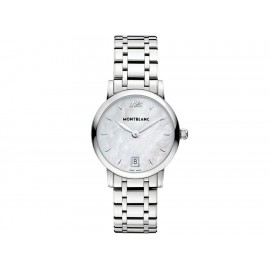 Reloj para dama Mont Blanc Star 108764 blanco - Envío Gratuito